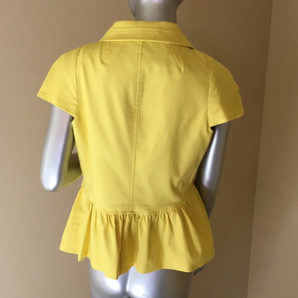 Piazza Sempione Pique Peplum Short Sleeve Blazer - Picture 8 of 14